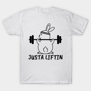 Justa liftin Bunny Rabbit T-Shirt